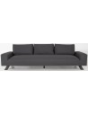 Easey loungesofa i aluminium og sunbrella quick dry polyester 255 x 95 cm - Antracit/Mørkegrå