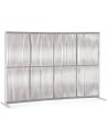 Læsejl i aluminium og olefin 180 x 120 cm - Hvid/Grå