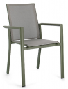 4 x Havestole med armlæn i aluminium og textilene H88 cm - Urtegrøn