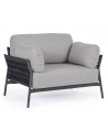 Pardis Lounge havestol i aluminium og olefin B99 cm - Charcoal/Grå