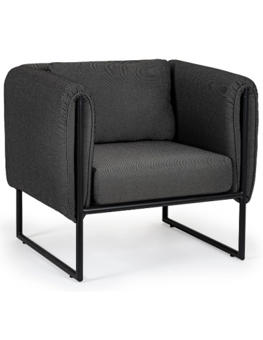 Billede af Pixel Lounge havestol i aluminium og olefin B76 cm - Charcoal/Mørkegrå