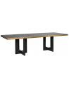 Cambon spisebord i stål og egetræsfinér 320 x 110 cm - Børstet bronze/Mørk kaffebrun