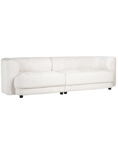 Davina 3-personers sofa i polyester B250 cm – Sort/Cremehvid