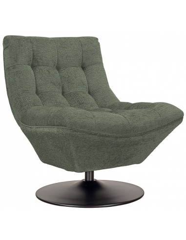 Billede af Sydney rotérbar lænestol i polyester H85 cm - Sort/Grøn