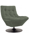 Sydney rotérbar lænestol i polyester H85 cm - Sort/Grøn
