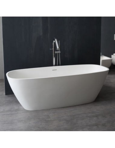 Billede af Fritstående badekar i solid stone 175 x 75 cm - Blank hvid