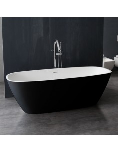 Fritstående badekar i solid...