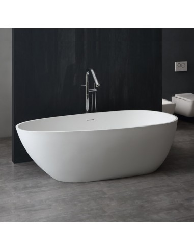 Billede af Fritstående badekar i solid stone 171 x 85 cm - Blank hvid