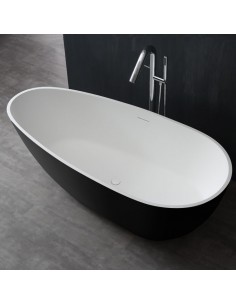 Fritstående badekar i solid... 2