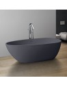 Fritstående badekar i solid stone 185 x 83 cm - Mat betongrå