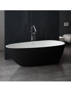 Fritstående badekar i solid...