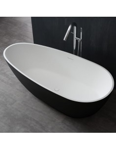 Fritstående badekar i solid... 2