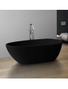 Fritstående badekar i solid stone 185 x 83 cm - Mat sort