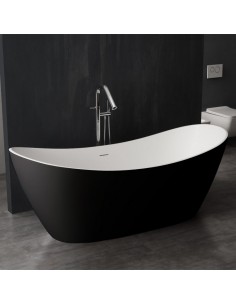 Fritstående badekar i solid...