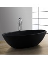 Fritstående badekar i solid stone 190 x 100 cm - Mat sort