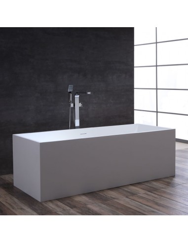 Billede af Fritstående badekar i solid stone 175 x 73 cm - Blank hvid