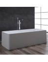 Fritstående badekar i solid stone 181 x 82 cm - Blank hvid