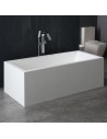Fritstående badekar i solid stone 180 x 81 cm - Blank hvid