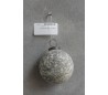 Julekugle i glas Ø7,5 cm - Marmor grå