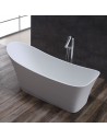 Fritstående badekar i solid stone 180 x 75 cm - Mat hvid