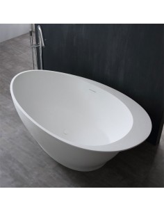 Fritstående badekar i solid... 2