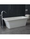 Fritstående badekar i solid stone 179 x 79,5 cm - Blank hvid