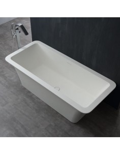 Fritstående badekar i solid... 2