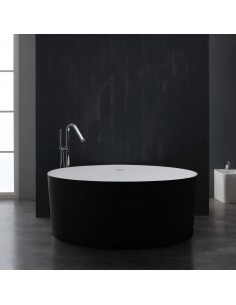 Fritstående rundt badekar i...