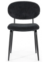 Cosmo spisebordsstol i metal og fløjl H80 cm - Sort/Sort