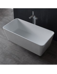 Fritstående badekar i solid... 2