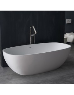Fritstående badekar i solid...