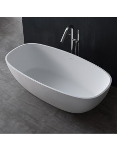 Fritstående badekar i solid... 2