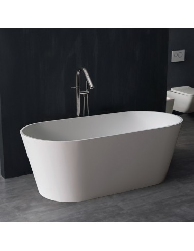 Billede af Fritstående badekar i solid stone 165 x 75 cm - Blank hvid