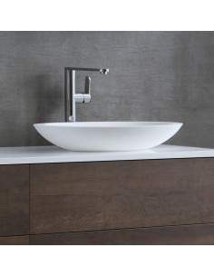 Bordmonteret oval håndvask...