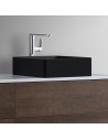 Bordmonteret håndvask i solid stone 40 x 40 cm - Mat sort