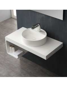 Bordmonteret rund håndvask...