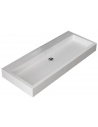 Vægmonteret håndvask i solid stone 120 x 48 cm - Mat hvid