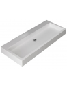 Vægmonteret håndvask i solid stone 120 x 48 cm - Blank hvid
