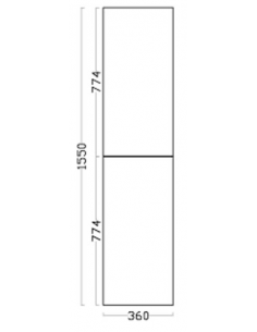Brugge Vægskab i MDF H155 x... 2