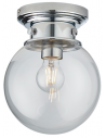 Cheswick Badeværelslampe i metal og glas Ø20 cm 1 x E27 - Krom/Klar