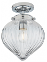 Cheston Badeværelslampe i metal og glas Ø24 cm 1 x E27 - Krom/Klar