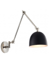 Lehal Væglampe i metal H20 - 65 cm 1 x E27 - Nikkel/Mat sort