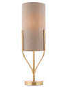 Fraser Bordlampe i metal og tekstil H60 cm 1 x E27 - Satineret messing/Natur