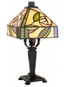 Tiffany Willow Bordlampe i polyresin og glas H31 cm 1 x E14 - Antik bronze/Multi