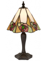 Tiffany Ingram Bordlampe i polyresin og glas H33 cm 1 x E14 - Antik bronze/Multi