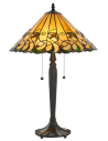 Tiffany Jamelia Bordlampe i polyresin og glas H63 cm 2 x E27 - Antik bronze/Multi