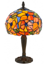 Tiffany Josette Bordlampe i polyresin og glas H36 cm 1 x E14 - Antik bronze/Multi