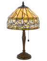 Tiffany Ashtead Bordlampe i polyresin og glas H54 cm 1 x E27 - Antik bronze/Multi