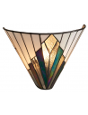 Tiffany Astoria Væglampe i stål og glas B30 cm 1 x E14 - Antik bronze/Multi