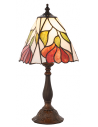 Tiffany Botanica Bordlampe i zink og glas H38 cm 1 x E14 - Antik bronze/Multi